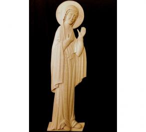 Byzantine Style Virgin Mary in Oak
